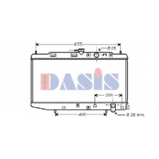 100320N AKS DASIS Радиатор, охлаждение двигателя