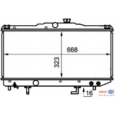 8MK 376 707-711 HELLA Радиатор, охлаждение двигателя