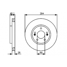 0 986 479 434 BOSCH Тормозной диск