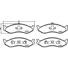 8DB 355 008-231 HELLA Комплект тормозных колодок, дисковый тормоз