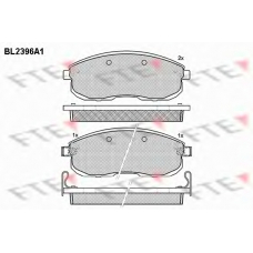BL2396A1 FTE Комплект тормозных колодок, дисковый тормоз