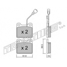 003.2 TRUSTING Комплект тормозных колодок, дисковый тормоз