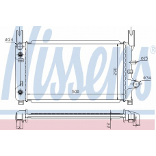 62119A NISSENS Радиатор, охлаждение двигателя