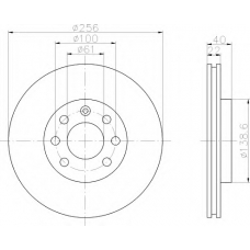 8DD 355 103-931 HELLA Тормозной диск