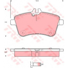 GDB1628 TRW Комплект тормозных колодок, дисковый тормоз