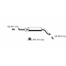 153003 ERNST Средний глушитель выхлопных газов