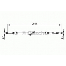 1 987 477 699 BOSCH Трос, стояночная тормозная система