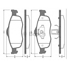 0 986 TB2 240 BOSCH Комплект тормозных колодок, дисковый тормоз