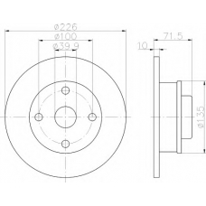 8DD 355 101-661 HELLA Тормозной диск