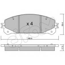 822-938-0 CIFAM Комплект тормозных колодок, дисковый тормоз