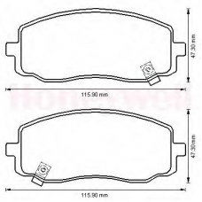 572526B BENDIX Комплект тормозных колодок, дисковый тормоз