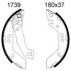 01739 BSF Комплект тормозных колодок