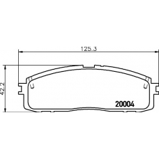 2000401 TEXTAR Комплект тормозных колодок, дисковый тормоз