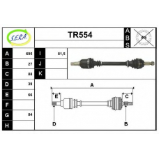 TR554 SERA Приводной вал