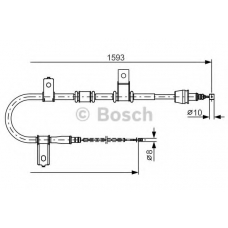 1 987 482 224 BOSCH Трос, стояночная тормозная система