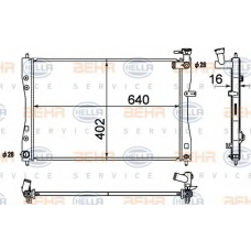 8MK 376 790-321 HELLA Радиатор, охлаждение двигателя