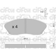 822-479-0 CIFAM Комплект тормозных колодок, дисковый тормоз