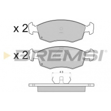 BP2950 BREMSI Комплект тормозных колодок, дисковый тормоз