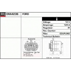 DRA4238N DELCO REMY Генератор