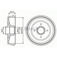 0 986 477 205 BOSCH Тормозной барабан