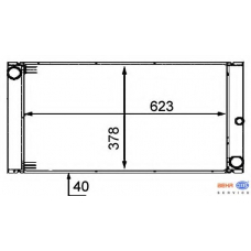 8MK 376 719-011 HELLA Радиатор, охлаждение двигателя