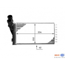 8FH 351 311-281 HELLA Теплообменник, отопление салона