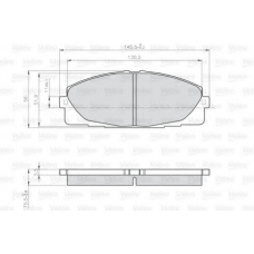 872680 VALEO Комплект тормозных колодок, дисковый тормоз