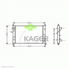 31-0433 KAGER Радиатор, охлаждение двигателя