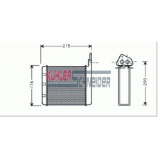 1592101 KUHLER SCHNEIDER Теплообменник, отопление салона