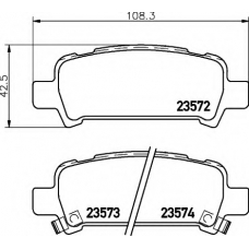 8DB 355 009-401 HELLA Комплект тормозных колодок, дисковый тормоз