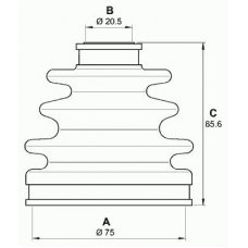 SJK7158.00 OPEN PARTS Комплект пылника, приводной вал