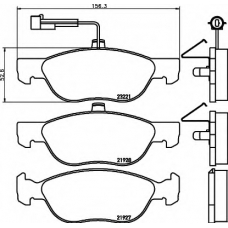 8DB 355 007-901 HELLA Комплект тормозных колодок, дисковый тормоз