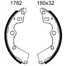 01782 BSF Комплект тормозных колодок