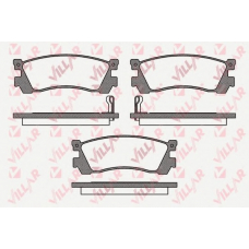 626.0038 VILLAR Комплект тормозных колодок, дисковый тормоз