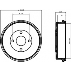 8DT 355 300-181 HELLA PAGID Тормозной барабан