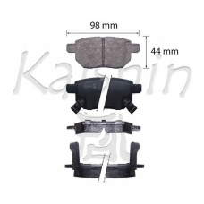 FK2323 KAISHIN Комплект тормозных колодок, дисковый тормоз