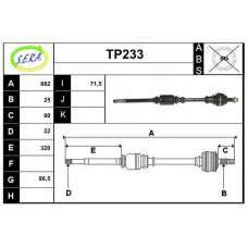 TP233 SERA Приводной вал