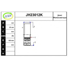 JH23012K SERA Шарнирный комплект, приводной вал
