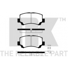 225210 NK Комплект тормозных колодок, дисковый тормоз