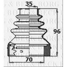 BCB6141 BORG & BECK Пыльник, приводной вал