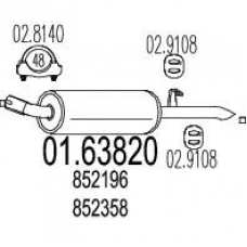 01.63820 MTS Глушитель выхлопных газов конечный