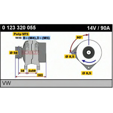 0 123 320 055 BOSCH Генератор
