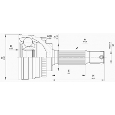 CVJ5485.10 OPEN PARTS Шарнирный комплект, приводной вал