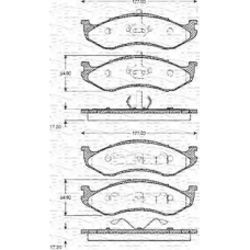 363702161149 MAGNETI MARELLI Комплект тормозных колодок, дисковый тормоз