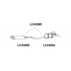 LC43090 VENEPORTE Средний глушитель выхлопных газов