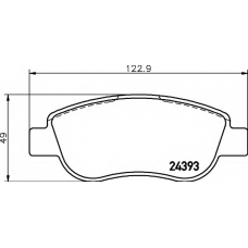 8DB 355 012-631 HELLA Комплект тормозных колодок, дисковый тормоз