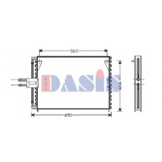 182250N AKS DASIS Конденсатор, кондиционер