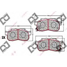 BP1750 DJ PARTS Комплект тормозных колодок, дисковый тормоз