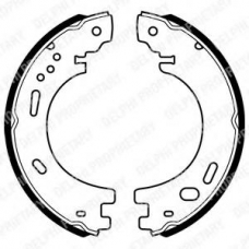 LS1997 DELPHI Комплект тормозных колодок, стояночная тормозная с