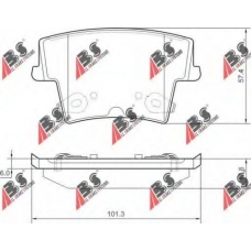 37512 OE ABS Комплект тормозных колодок, дисковый тормоз